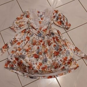 4/$80 Silky Floral Layered Dress - Size 7 (Girl)